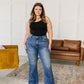 Layla High Rise Raw Hem Flare Jeans