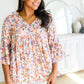 Let's Go Boho Floral Babydoll Top
