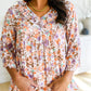 Let's Go Boho Floral Babydoll Top
