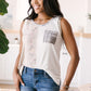 Let's Go Halfsies Tank in Taupe
