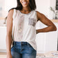Let's Go Halfsies Tank in Taupe