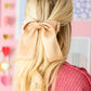 Love Story Satin Bow in Tan