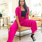 Low Key Perfect Plisse Set in Hot Pink