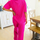 Low Key Perfect Plisse Set in Hot Pink