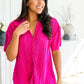 Low Key Perfect Plisse Set in Hot Pink