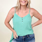 Petal Dew Henley V-Neck & Lettuce Hem Cami Top
