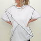 White Round Neck Short Sleeve T-Shirt