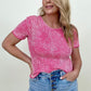 BiBi Mineral Washed Lettuce Hem Knit Top