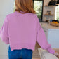 Mags Side Slit Cropped Sweater in Mauve