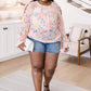 Maisy Floral Blouse in Peach