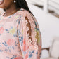 Maisy Floral Blouse in Peach