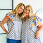 Merry Go Round Flutter Sleeve Top