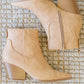 Mighty Fine Faux Leather Ankle Boots In Toffee