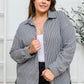 Mixed Houndstooth Button Up Top
