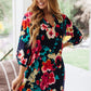 Moonlit Garden Floral Midi Dress