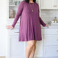 Most Reliable Long Sleeve Knit Dress In Plum