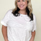 Gigio Cropped T-Shirt with Sequin Pocket and Tie Front