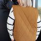 Neither Here Nor There Puffer Vest in Camel