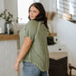 New Edition Mineral Wash T Shirt in Olive
