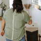 New Edition Mineral Wash T Shirt in Olive