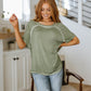 New Edition Mineral Wash T Shirt in Olive