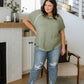 New Edition Mineral Wash T Shirt in Olive