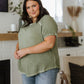 New Edition Mineral Wash T Shirt in Olive