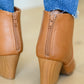 No Doubt Notched Ankle Boots In Brown
