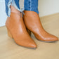 No Doubt Notched Ankle Boots In Brown