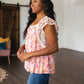 Not So Serious Floral Blouse in Pink