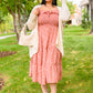 Now Is Your Chance Floral Midi Dress In Rust