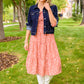 Now Is Your Chance Floral Midi Dress In Rust