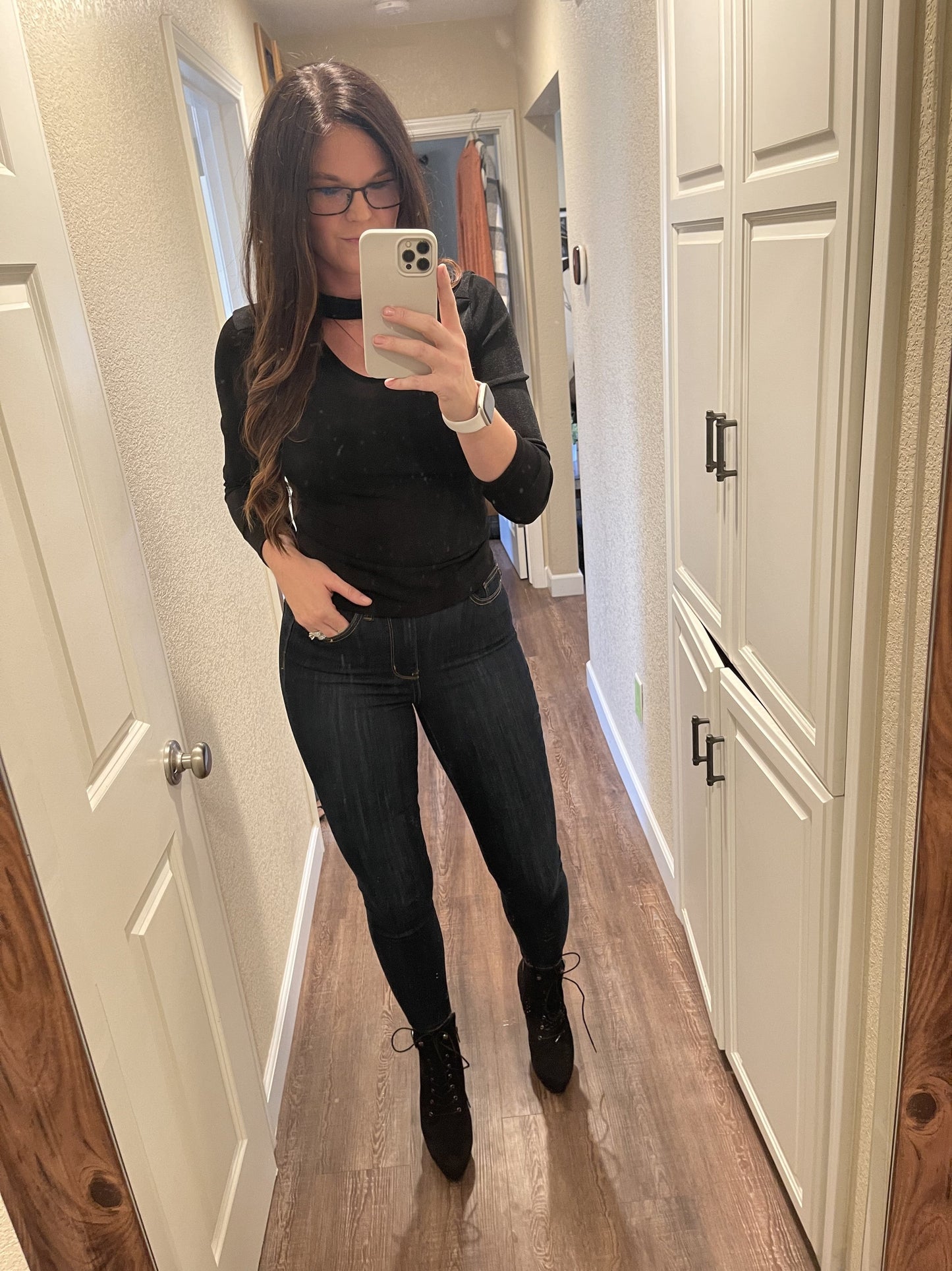Judy Blue High Rise Skinny with Extra Pocket for Cell Phone
