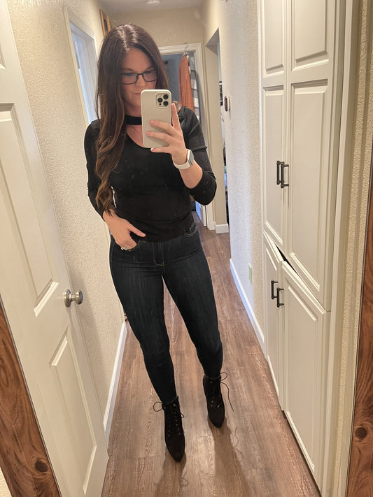 Judy Blue High Rise Skinny with Extra Pocket for Cell Phone