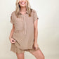 Gigio Cut Edge Detail Dolman Sleeve Cotton Muslin Top