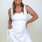 Fawnfit 3 in 1 Athleisure Mini Tank Dress with Built-in Bra & Shorts