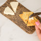 Palm Wood Cheese Board And Knife Set