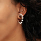 Pearl Accent Earrings in Tortoise Shell