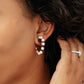 Pearl Accent Earrings in Tortoise Shell