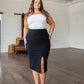 Pencil Me In Pencil Skirt in Black