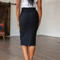Pencil Me In Pencil Skirt in Black