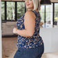 Perfect Floral Keyhole Sleeveless Top