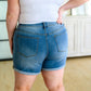 Perry High Rise Pull On Denim Shorts