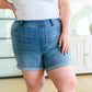 Perry High Rise Pull On Denim Shorts