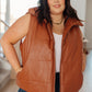 Persistence Pays Off Faux Leather Puffer Vest