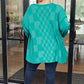 Pinky Swear Checkered Open Front Cardigan