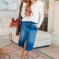 Piqued Interest Lace Trim V Neck Top