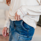 Piqued Interest Lace Trim V Neck Top