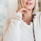 Piqued Interest Lace Trim V Neck Top
