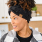 Pom Knit Headwrap In Black